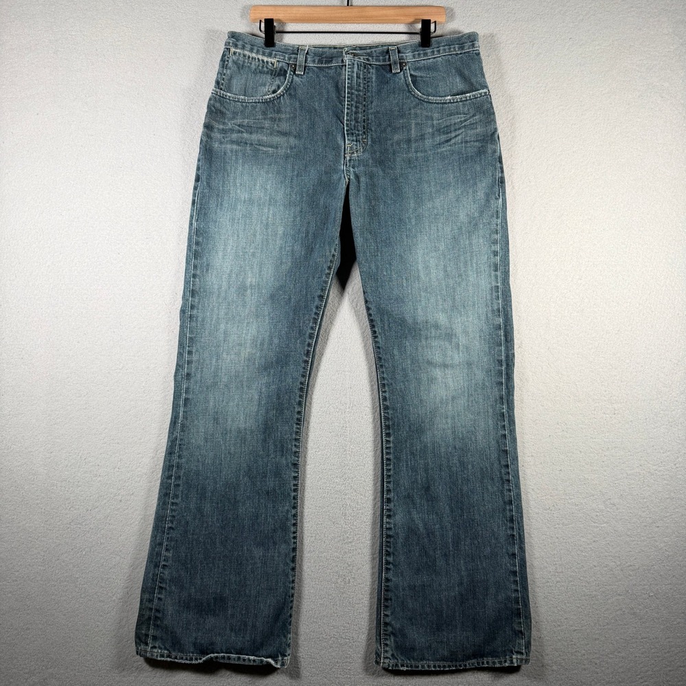 Banana Republic Mens Boot Cut Jeans Blue Medium Wash 36x34 232875-00